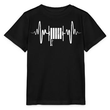 Feuerwehrschlauch Pulsschlag - Stanley/Stella Kinder T-Shirt MINI CREATOR  - Schwarz - Vorne - Mikhail (115cm)