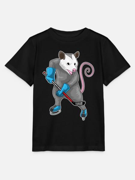 Beutelratte Eishockey Eishockeyschläger - Stanley/Stella Kinder T-Shirt MINI CREATOR - Schwarz