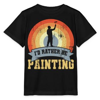 Je préfère peindre - T-shirt bio MINI CREATOR Stanley/Stella Enfant - noir - Devant - Mikhail (115cm)