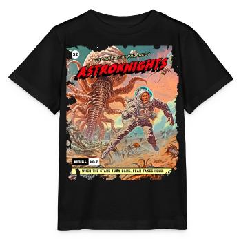 Comicstrip, 50er Jahre Comic, Weltraum Monster - Stanley/Stella Kinder T-Shirt MINI CREATOR  - Schwarz - Vorne - Mikhail (115cm)