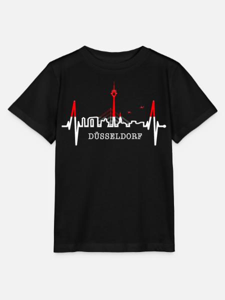 Düsseldorf Skyline Herzschlag Liebe Düsseldorfer - Stanley/Stella Kinder T-Shirt MINI CREATOR - Schwarz
