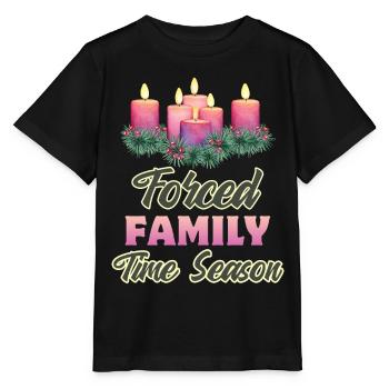 Dicton Ironique De Noël, Bougies, Noël - T-shirt bio MINI CREATOR Stanley/Stella Enfant - noir - Devant - Mikhail (115cm)