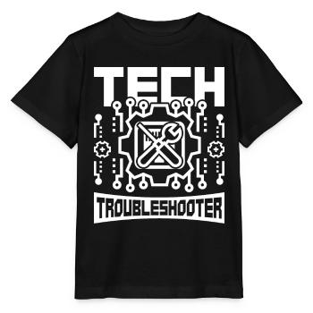 Utilitaire de dépannage technique pour l’administrateur réseau - T-shirt bio MINI CREATOR Stanley/Stella Enfant - noir - Devant - Mikhail (115cm)