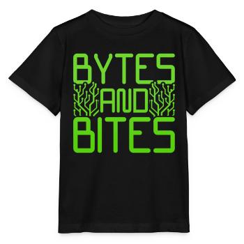 Netzwerkadministrator Bytes And Bites - Stanley/Stella Kinder T-Shirt MINI CREATOR  - Schwarz - Vorne - Mikhail (115cm)