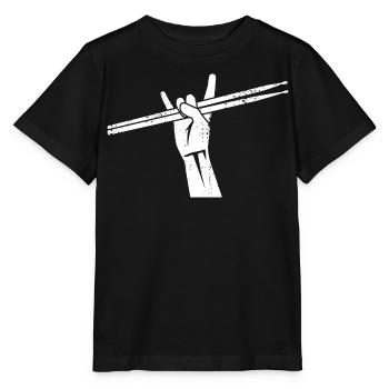 Schlagzeuger Rockmusik - Stanley/Stella Kinder T-Shirt MINI CREATOR  - Schwarz - Vorne - Mikhail (115cm)