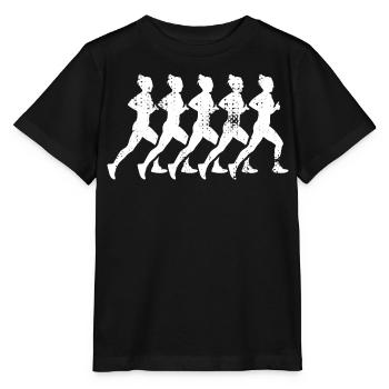 Running Girls - Stanley/Stella MINI CREATOR Kids’ T-Shirt - black - Front - Mikhail (115cm)