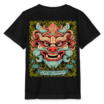 Asia Mask, Indonesian Barong Deity, Bali - Stanley/Stella MINI CREATOR Kids’ T-Shirt - black - Front - Mikhail (115cm)