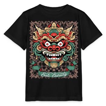 Asia Mask, Indonesian Barong Deity, Bali - Stanley/Stella MINI CREATOR Kids’ T-Shirt - black - Front - Mikhail (115cm)