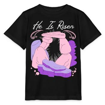 Jesus Christus Wiederauferstehung Ostern Spruch - Stanley/Stella Kinder T-Shirt MINI CREATOR  - Schwarz - Vorne - Mikhail (115cm)