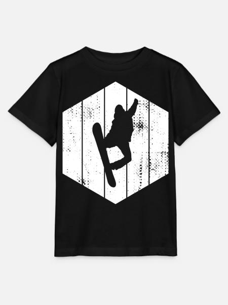 Snowboarder Zeichnung - Stanley/Stella Kinder T-Shirt MINI CREATOR - Schwarz