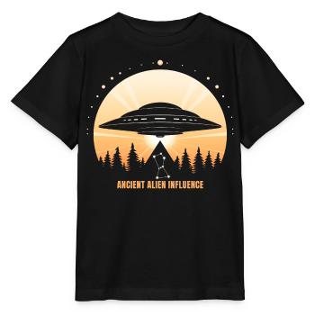 Ancienne influence extraterrestre - OVNI Pyramide d’Orion - T-shirt bio MINI CREATOR Stanley/Stella Enfant - noir - Devant - Mikhail (115cm)
