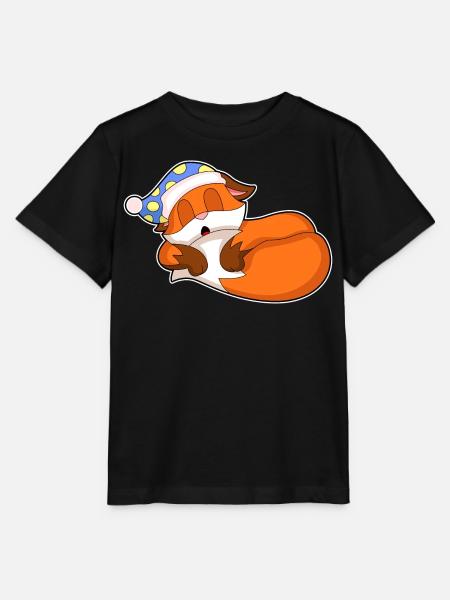 Fuchs Schlafen Nachtmütze - Stanley/Stella Kinder T-Shirt MINI CREATOR  - Schwarz