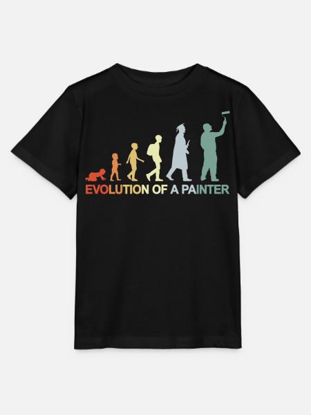 Maler Lackierer Evolution - Stanley/Stella Kinder T-Shirt MINI CREATOR  - Schwarz
