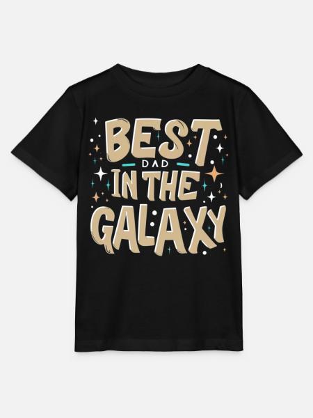 Bester Dad im Universum - Stanley/Stella Kinder T-Shirt MINI CREATOR - Schwarz