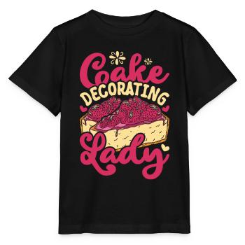 Cake Artist Confectioner Cake Decorating Lady - Stanley/Stella MINI CREATOR Kids’ T-Shirt - black - Front - Mikhail (115cm)