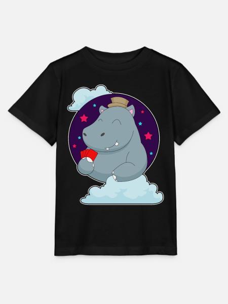 Nilpferd Poker Pokerkarten - Stanley/Stella Kinder T-Shirt MINI CREATOR - Schwarz