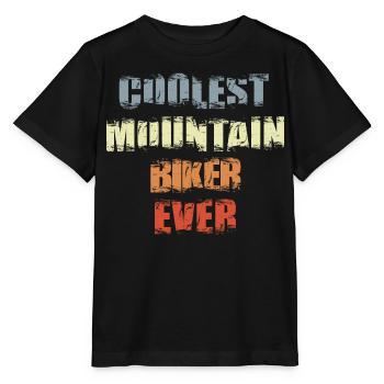 Drôle de vététiste - T-shirt bio MINI CREATOR Stanley/Stella Enfant - noir - Devant - Mikhail (115cm)
