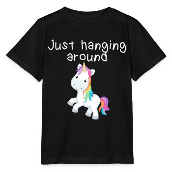 Just hanging around - Stanley/Stella Kinder T-Shirt MINI CREATOR  - Schwarz - Vorne - Mikhail (115cm)