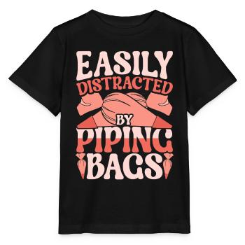 Pâtissier, Pâtissier, Pâtissier - T-shirt bio MINI CREATOR Stanley/Stella Enfant - noir - Devant - Mikhail (115cm)