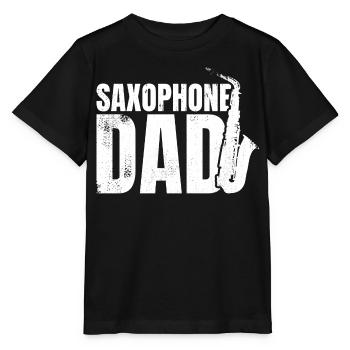 Père saxophoniste - T-shirt bio MINI CREATOR Stanley/Stella Enfant - noir - Devant - Mikhail (115cm)