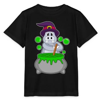 Nilpferd Hexe Zaubertrank - Stanley/Stella Kinder T-Shirt MINI CREATOR  - Schwarz - Vorne - Mikhail (115cm)