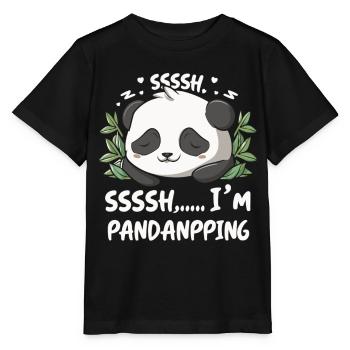 Entspannung mit Pandapower - Stanley/Stella Kinder T-Shirt MINI CREATOR  - Schwarz - Vorne - Mikhail (115cm)