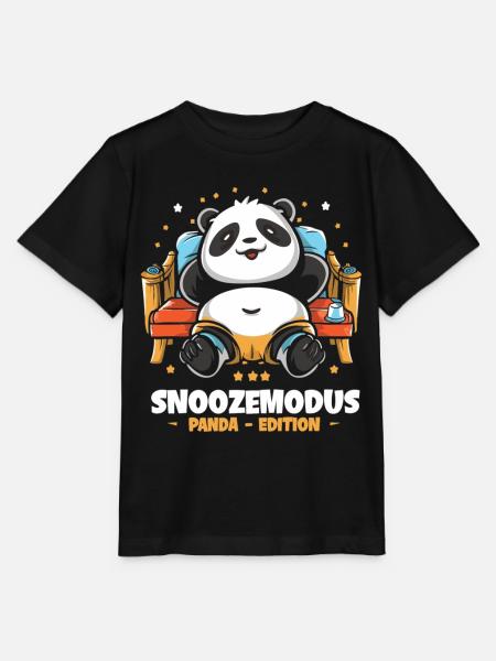 Entspannung mit Pandas - Stanley/Stella Kinder T-Shirt MINI CREATOR - Schwarz