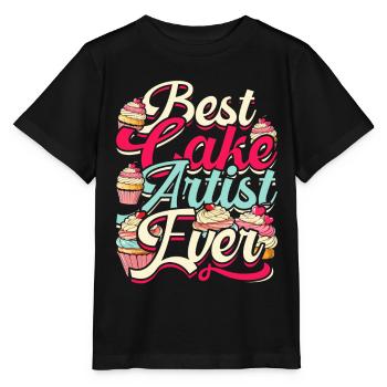 Pâtissier, Pâtissier, Pâtissier - T-shirt bio MINI CREATOR Stanley/Stella Enfant - noir - Devant - Mikhail (115cm)