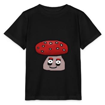 Pilz Fliegenpilz Waldbewohner giftig freundlich - Stanley/Stella Kinder T-Shirt MINI CREATOR  - Schwarz - Vorne - Mikhail (115cm)