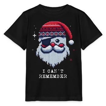 Weihnachtsmann mit Augenklappe Strickmuster - Stanley/Stella Kinder T-Shirt MINI CREATOR  - Schwarz - Vorne - Mikhail (115cm)