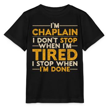 Kaplan Kleriker Pfarrer - Stanley/Stella Kinder T-Shirt MINI CREATOR  - Schwarz - Vorne - Mikhail (115cm)