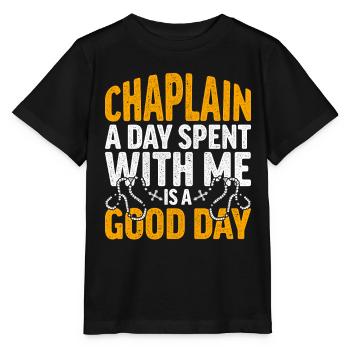 Kaplan Kleriker Pfarrer - Stanley/Stella Kinder T-Shirt MINI CREATOR  - Schwarz - Vorne - Mikhail (115cm)