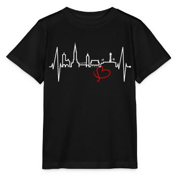 Freiburg im Breisgau Skyline Heartbeat Freiburger - Stanley/Stella MINI CREATOR Kids’ T-Shirt - black - Front - Mikhail (115cm)