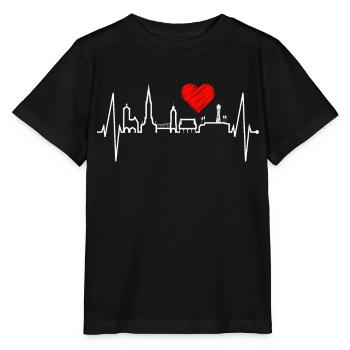 Freiburg im Breisgau Skyline Heartbeat Freiburger - Stanley/Stella MINI CREATOR Kids’ T-Shirt - black - Front - Mikhail (115cm)