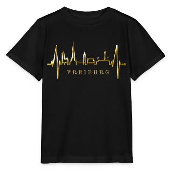 Freiburg im Breisgau Skyline Heartbeat Freiburger - Stanley/Stella MINI CREATOR Kids’ T-Shirt - black - Front - Mikhail (115cm)