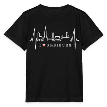 Freiburg im Breisgau Skyline Heartbeat Freiburger - Stanley/Stella MINI CREATOR Kids’ T-Shirt - black - Front - Mikhail (115cm)