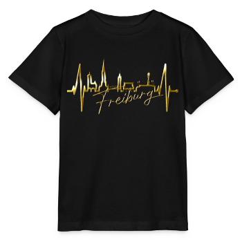 Freiburg im Breisgau Skyline Heartbeat Freiburger - Stanley/Stella MINI CREATOR Kids’ T-Shirt - black - Front - Mikhail (115cm)