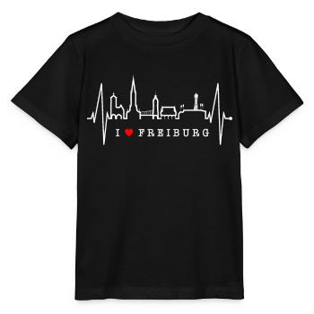 Freiburg im Breisgau Skyline Heartbeat Freiburger - Stanley/Stella MINI CREATOR Kids’ T-Shirt - black - Front - Mikhail (115cm)