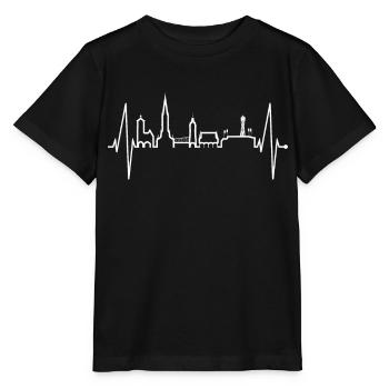 Freiburg im Breisgau Skyline Heartbeat Freiburger - Stanley/Stella MINI CREATOR Kids’ T-Shirt - black - Front - Mikhail (115cm)