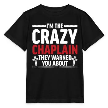 Kaplan Kleriker Pfarrer - Stanley/Stella Kinder T-Shirt MINI CREATOR  - Schwarz - Vorne - Mikhail (115cm)