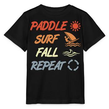 pagayer, surfer, tomber, répéter - T-shirt bio MINI CREATOR Stanley/Stella Enfant - noir - Devant - Mikhail (115cm)