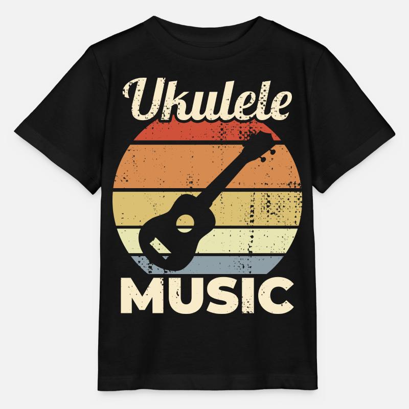 Vintage Ukulele Musik - Stanley/Stella Kinder T-Shirt MINI CREATOR - Schwarz