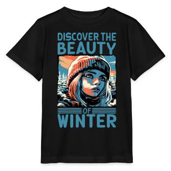 Discover the Beauty of Winter Skier Quote - Stanley/Stella MINI CREATOR Kids’ T-Shirt - black - Front - Mikhail (115cm)
