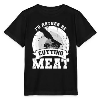 Je préfère couper la viande - T-shirt bio MINI CREATOR Stanley/Stella Enfant - noir - Devant - Mikhail (115cm)