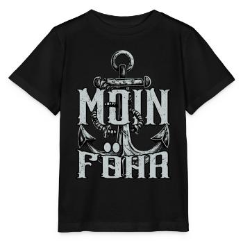 Moin Föhr - Stanley/Stella Kinder T-Shirt MINI CREATOR  - Schwarz - Vorne - Mikhail (115cm)