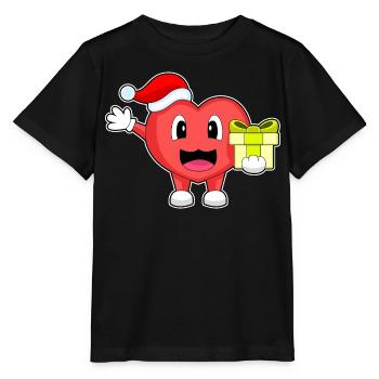 Heart Christmas Package - Stanley/Stella MINI CREATOR Kids’ T-Shirt - black - Front - Mikhail (115cm)