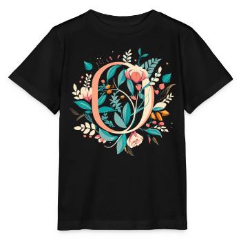 O typography floral - Stanley/Stella Kinder T-Shirt MINI CREATOR  - Schwarz - Vorne - Mikhail (115cm)