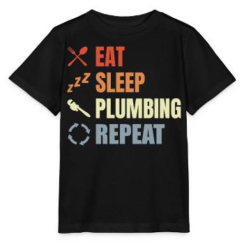 Manger Sommeil Plomberie Répéter - T-shirt bio MINI CREATOR Stanley/Stella Enfant - noir - Devant - Mikhail (115cm)
