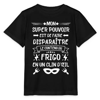 Frigo gourmand bouffe - T-shirt bio MINI CREATOR Stanley/Stella Enfant - noir - Devant - Mikhail (115cm)
