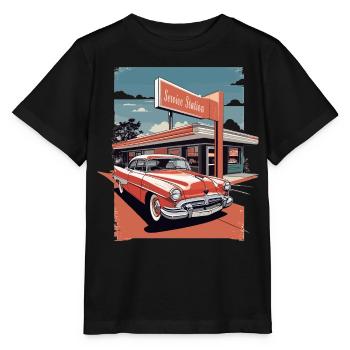 Classic Cars 1950 - Stanley/Stella MINI CREATOR Kids’ T-Shirt - black - Front - Mikhail (115cm)